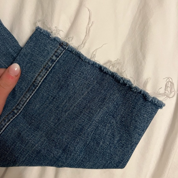 NWOT Abercrombie & Fitch The Ankle Straight Ultra High Rise Jeans Ripped - Picture 5 of 6